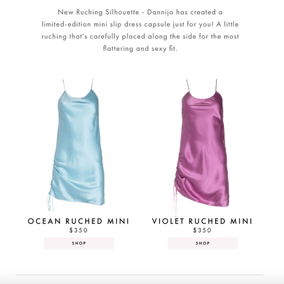 NWT DANNIJO 100% Silk Ruched Side Slip Dress - Picture 11 of 16